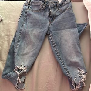 light wash ripped jeans